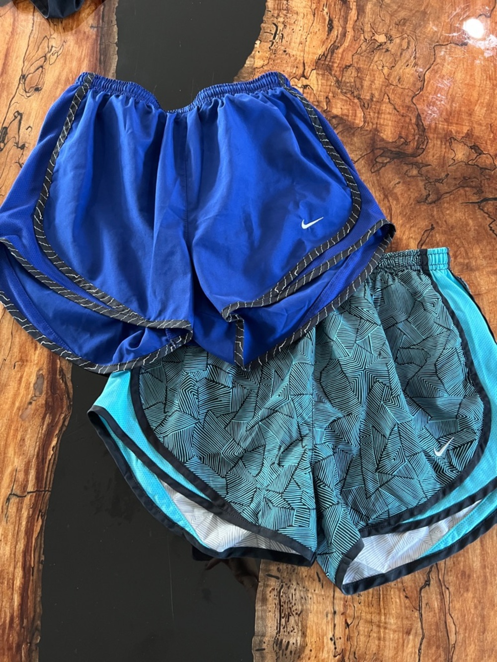 Nike Women’s Royal Blue and Teal Athletic Shorts - Pack of 2